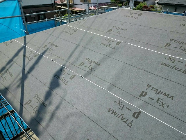 防水シートの施工